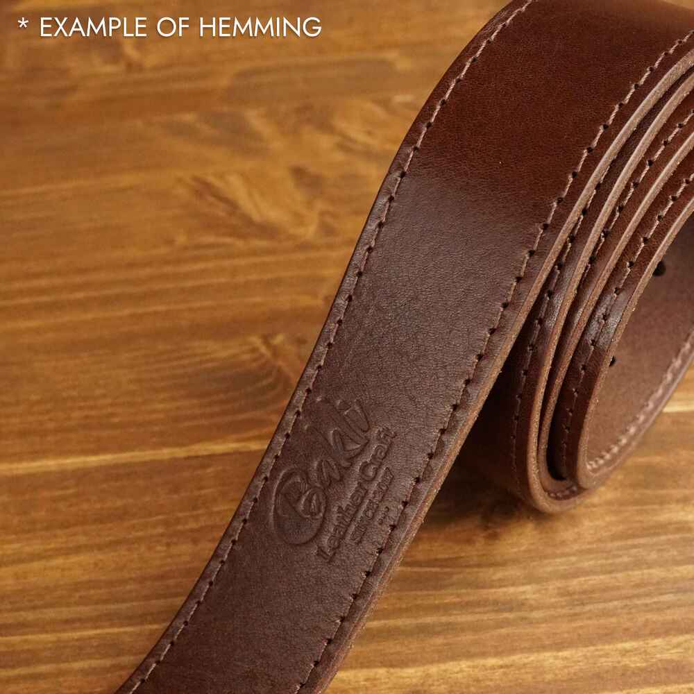 Leather belt Karter with engravable buckle 40mm Bakli.lt